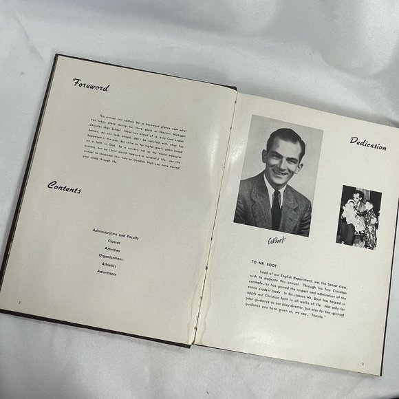 1952 Western Michigan Christian High School Yearbook Inscribed Good Luck Wishes - Picture 5 of 14